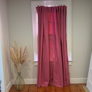 Pink black curtain panels 52”x84”